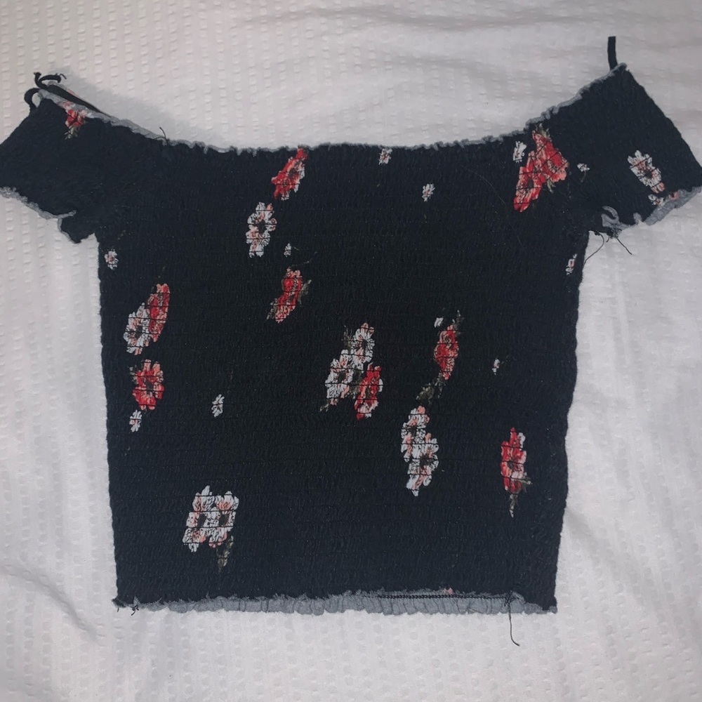 Floral Off the Shoulder Crop Top